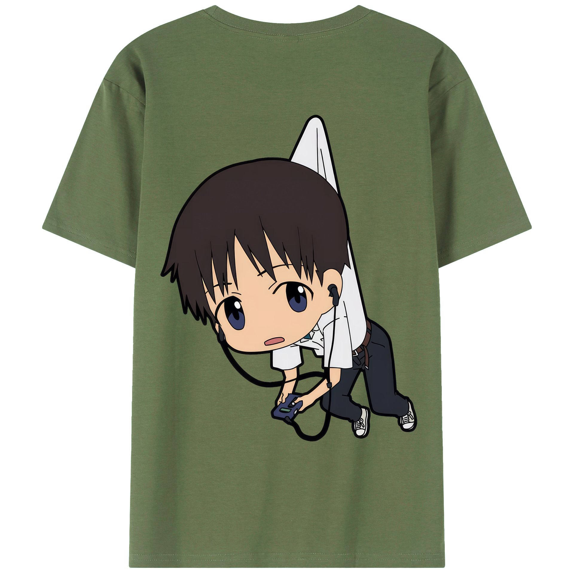 （画像用） EVA 新世紀エヴァンゲリオン 綿100％ メンズ半袖Tシャツ（バックプリント） 通気性